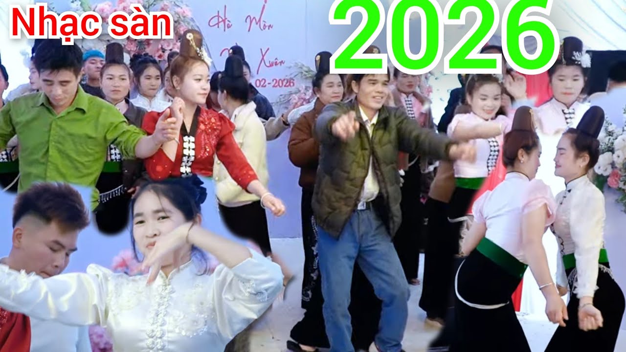 Общий вид вечеринки по случаю новоселья Ха Мона и Ви Суана в коммуне Чиенгмай, провинция Сонла.