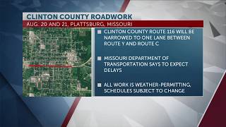 Clinton County route to narrow for utility work