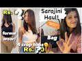 My first Sarojini Nagar Haul 😍|| Crop tops, Bags, Pants, Bucket Hat 😍 Sarojini Market in 2021