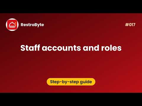 RestroByte Part 17 (Tutorial 17): Staff accounts and roles | restaurant staff roles