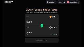 Cerera | Lightning ↔ Fusion+ Cross-Chain Swap Demo (ETHGlobal Unite 2025)