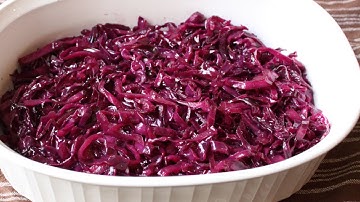 Braised Red Cabbage Recipe - Sweet & Sour Braised Red Cabbage Side Dish