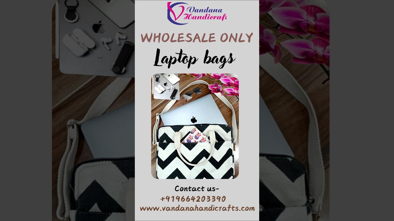 Hand Block Print Laptop Bags Wholesale - Bulk Orders 5% Off!