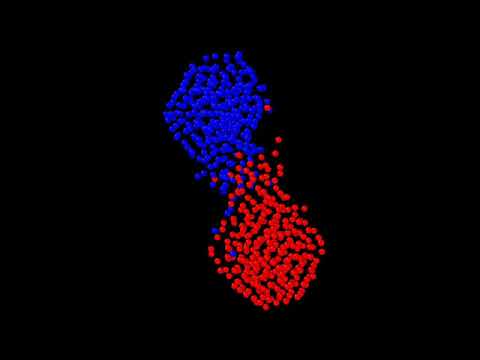 LJ Cluster Collision: D=6.5, V=3.2