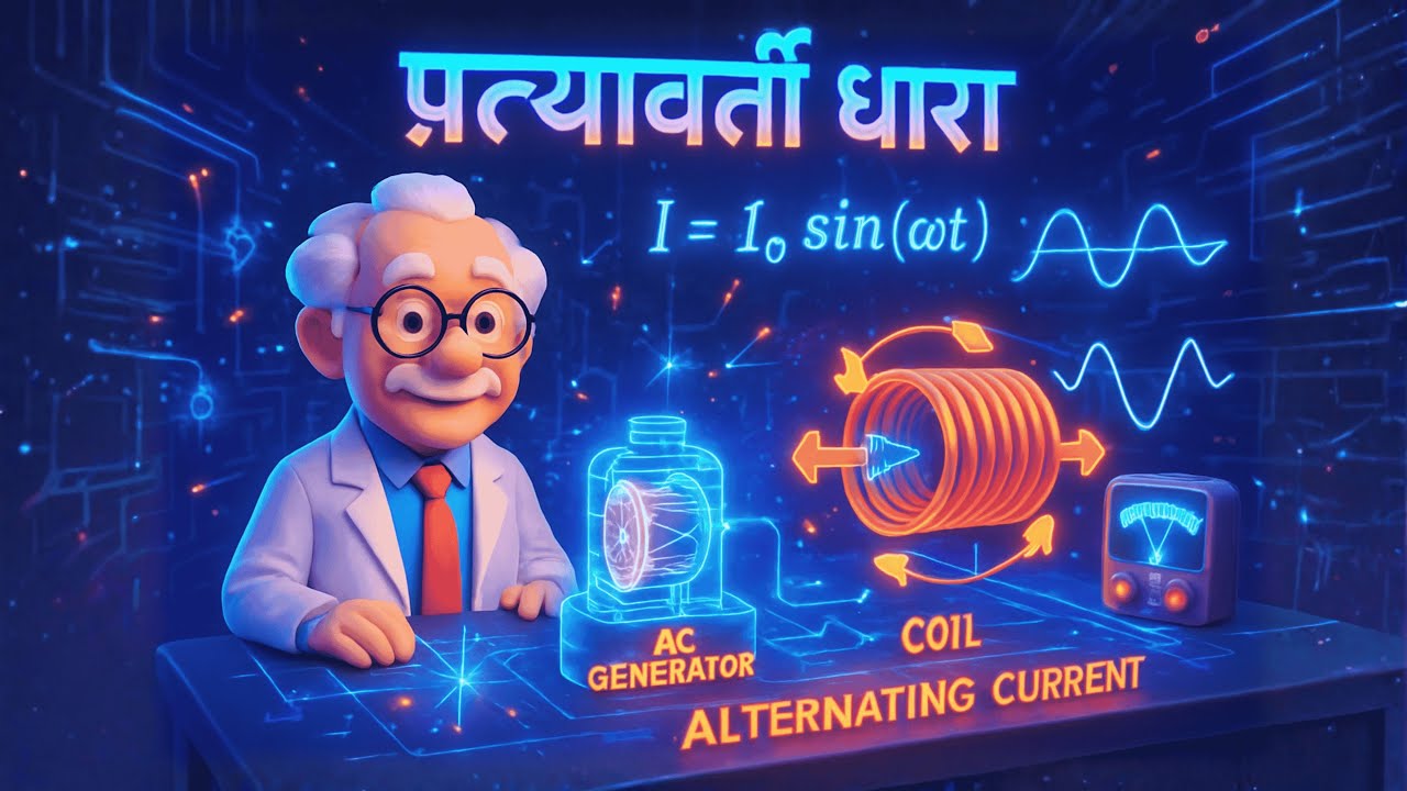 ⚡🌊 प्रत्यावर्ती धारा (AC) | Class 12 Physics | Alternating Current Explained in Hindi