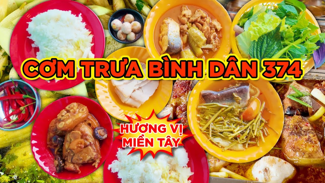25K! CƠM TRƯA BÌNH DÂN VỊ MIỀN TÂY! MẮM KHO CÁ HÚ CHẤM RAU QUÊ RẤT HAO CƠM, GIÒ HEO ĐÔNG CÔ….