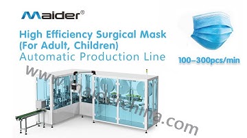 Maider high efficiency automatic disposable face mask production line for adult or children