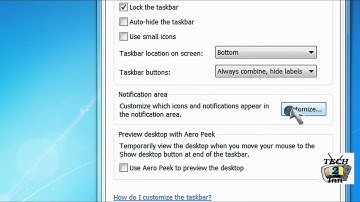 How to Customize notification area icon in Microsoft Windows 7