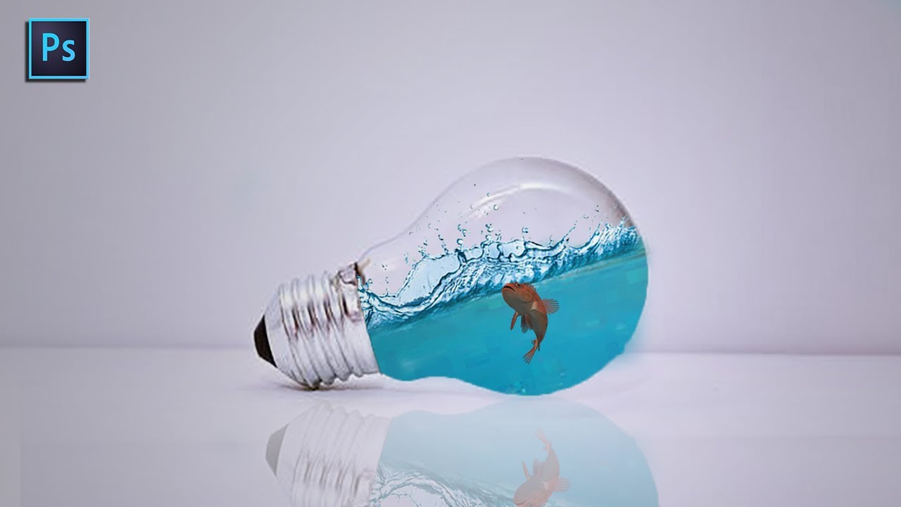 Fish In Bulb Photoshop Tutorial Fish in Bulb - YouTube