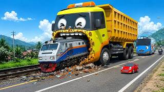 OMG Truk Kontainer Besar | Truk Tangki | truck oleng | Bus Telolet Basuri Mirip Tayo Dan Temannya