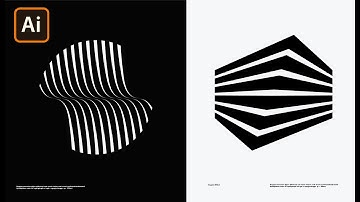 Abstract Art Design in Adobe Illustrator | Warp, Transform, geometric abstract art | Graphic Design