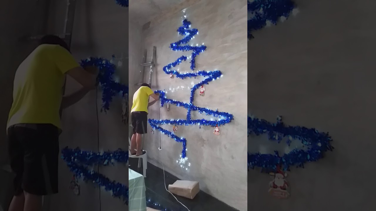 DIY wall christmas tree (easy & affordable) vlog 01 
