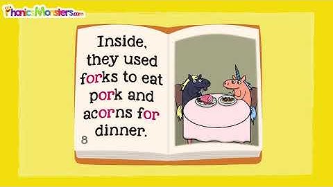 Level 4 - Video 7.5 /or/ /oar/ /oor/ /ore/ /our/ Story ~ PhonicsMonsters.com