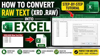 How to Convert XRD RAW Files to Excel | Quick and Easy Tutorial