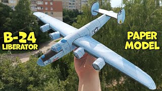 Building of Bomber B-24 Liberator Paper Model | American bomber WW2 |  Paper plane Fiddlers Green