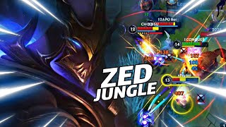 NO DEATCH CHALLENGE ZED JUNGLE GAMEPLAY (BUILD & RUNES) - Wildrift