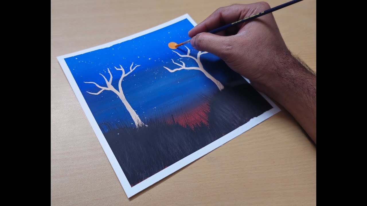 Silent Nightfall A Desert's Tale Beneath a Blanket of Stars and Blue🌌🌟