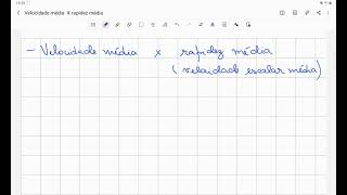 Velocidade Média X Rapidez Média