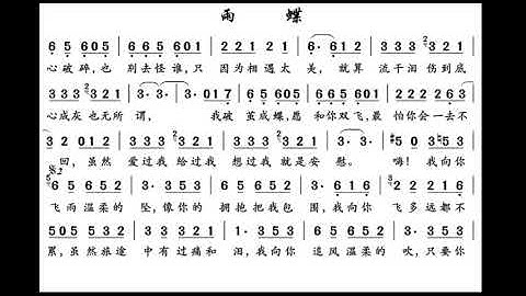 雨蝶 降B调伴奏 Bufferfly in the rain - instrumental in B flat
