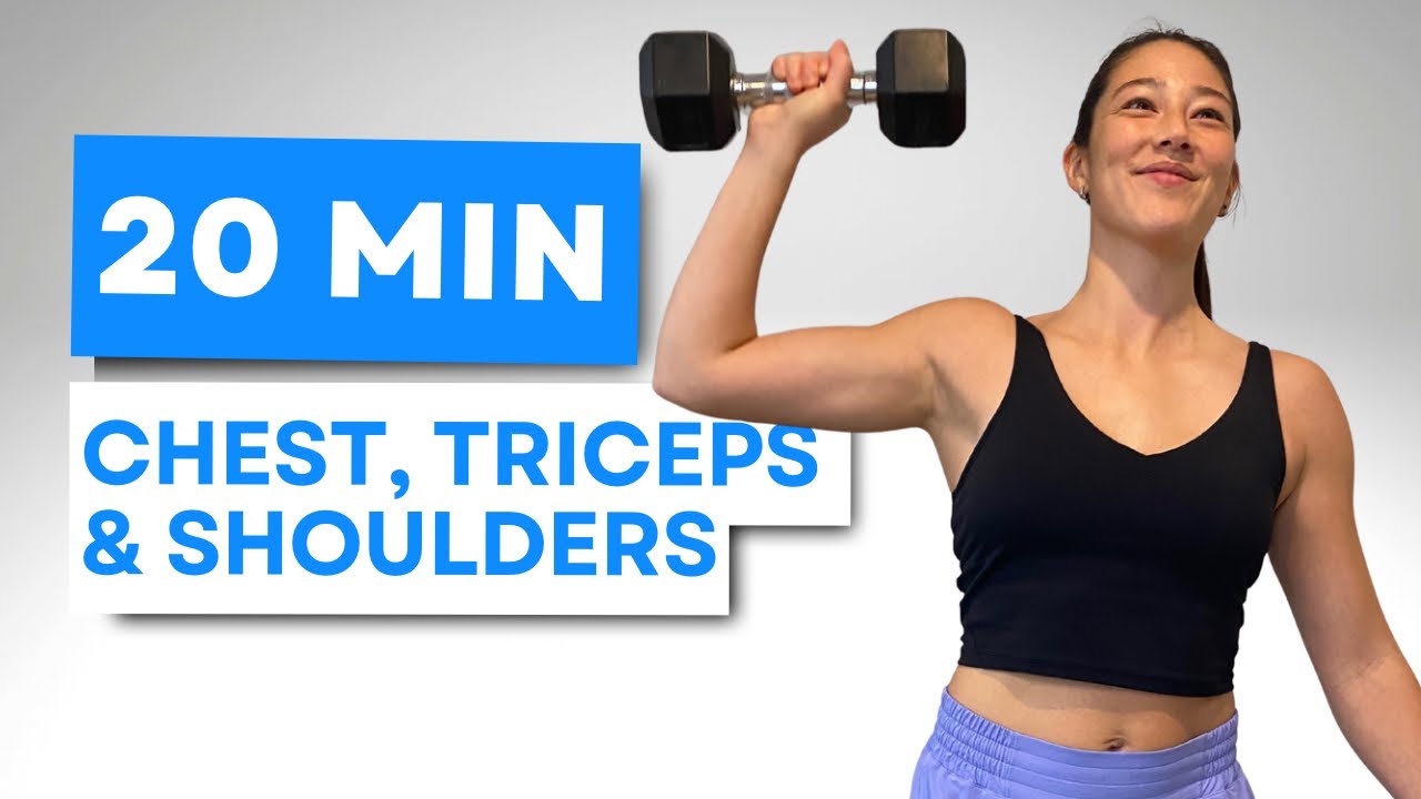 20 Min Chest, Triceps & Shoulders | UPPER BODY At Home Workout with ...