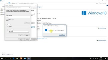 How to change Computer Name & Workgroup