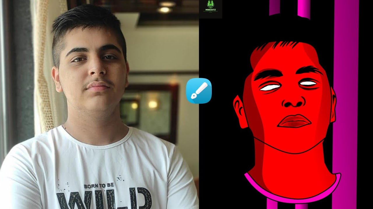 How to make Logo like mortal free  mascot logo | how to  make mascot logo on android