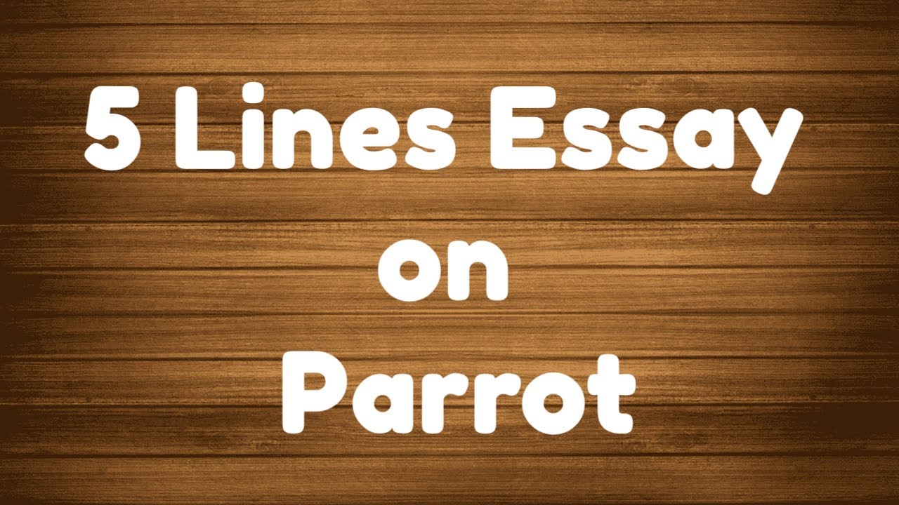 5 Lines on Parrot in English || 5 Lines Essay on Parrot || Short Essay on Parrot || Easy Essay
