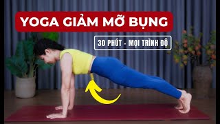 Yoga Giảm Mỡ Bụng, Đốt Mỡ Toàn Thân (30 Phút, Mọi Trình Độ) | Cô Hà Yoga