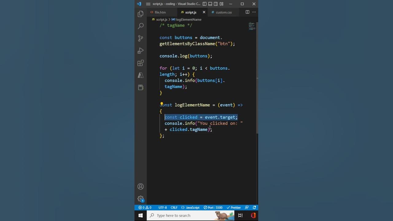 Elements tagname propertie in Javascript #programming #coding # ... image.