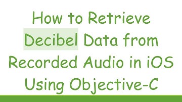 How to Retrieve Decibel Data from Recorded Audio in iOS Using Objective-C