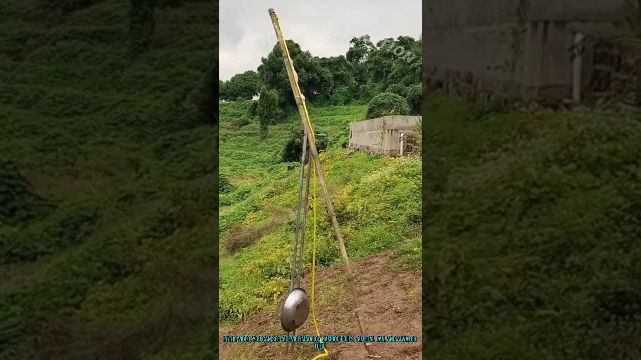Amazing DIY Bird Deterrent: Water-Driven Gravity Shift & Iron Pan Clang to Scare Birds