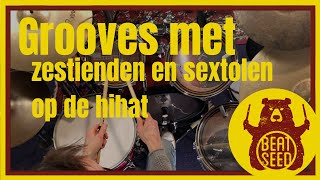 Grooves met zestienden en sextolen op de hihat