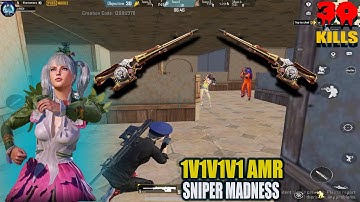 "1v1v1v1 AMR MOD | 30 Kills = Victory! 🔥 WOW MOD Sniper Challenge #rockop #fatih  #pubgm #120fps