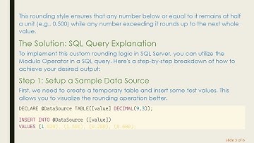 How to Round Numbers in SQL Server
