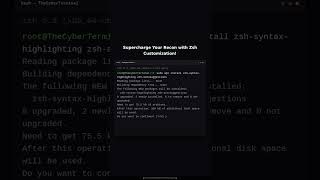 Customizing zsh for Maximum Recon Speed