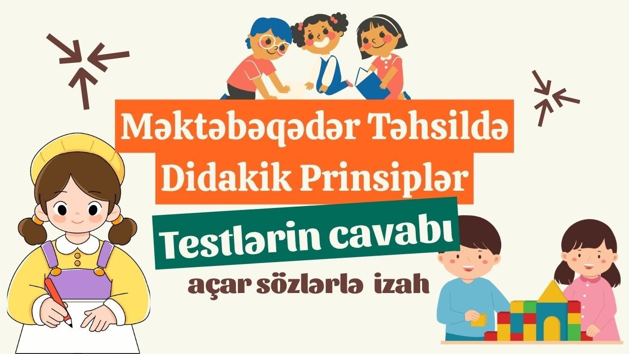 Didaktik Prinsiplər Test İzahı. Açar Sözlərlə. Bağça: MİQ Diaqnostika Sertifikasiya