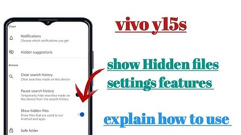 Vivo y15s how to show Hidden files settings Hidden features tips and tricks 👍