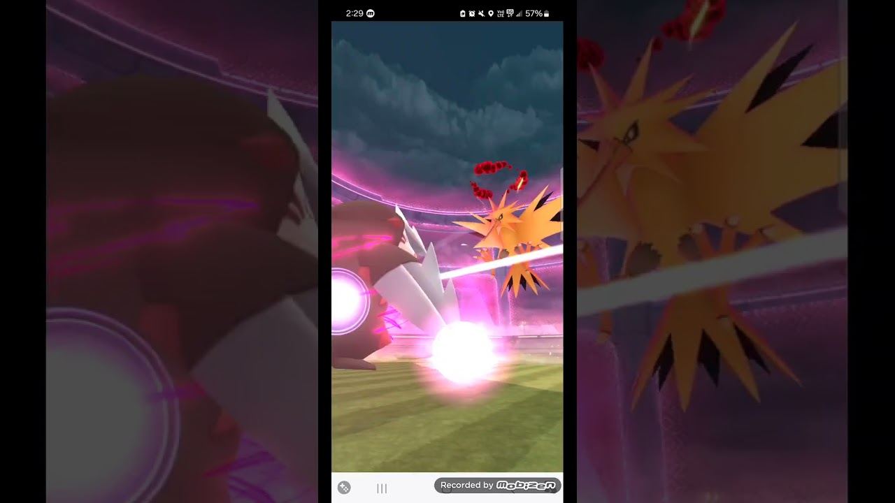 Dynamax Zapdos solo - Target Ancient power/AoE Thunder - rain, T1 helper - Pokemon Go