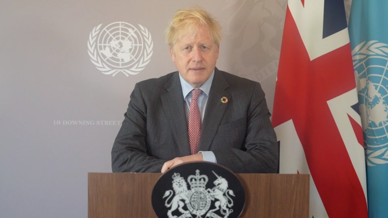 Prime Minister Boris Johnson Addresses The Un General Assembly Youtube