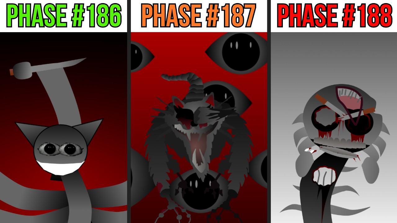 Phase 186 VS Phase 187 VS Phase 188 in Incredibox Sprunki