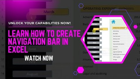 Learn how to create navigation bar in excel in just few steps. #navigation bar #computerskill #excel