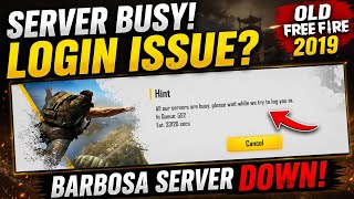 OLD FREE FIRE LOG IN PROBLEM SOLVED 😀 BARBOSA SERVER 💯