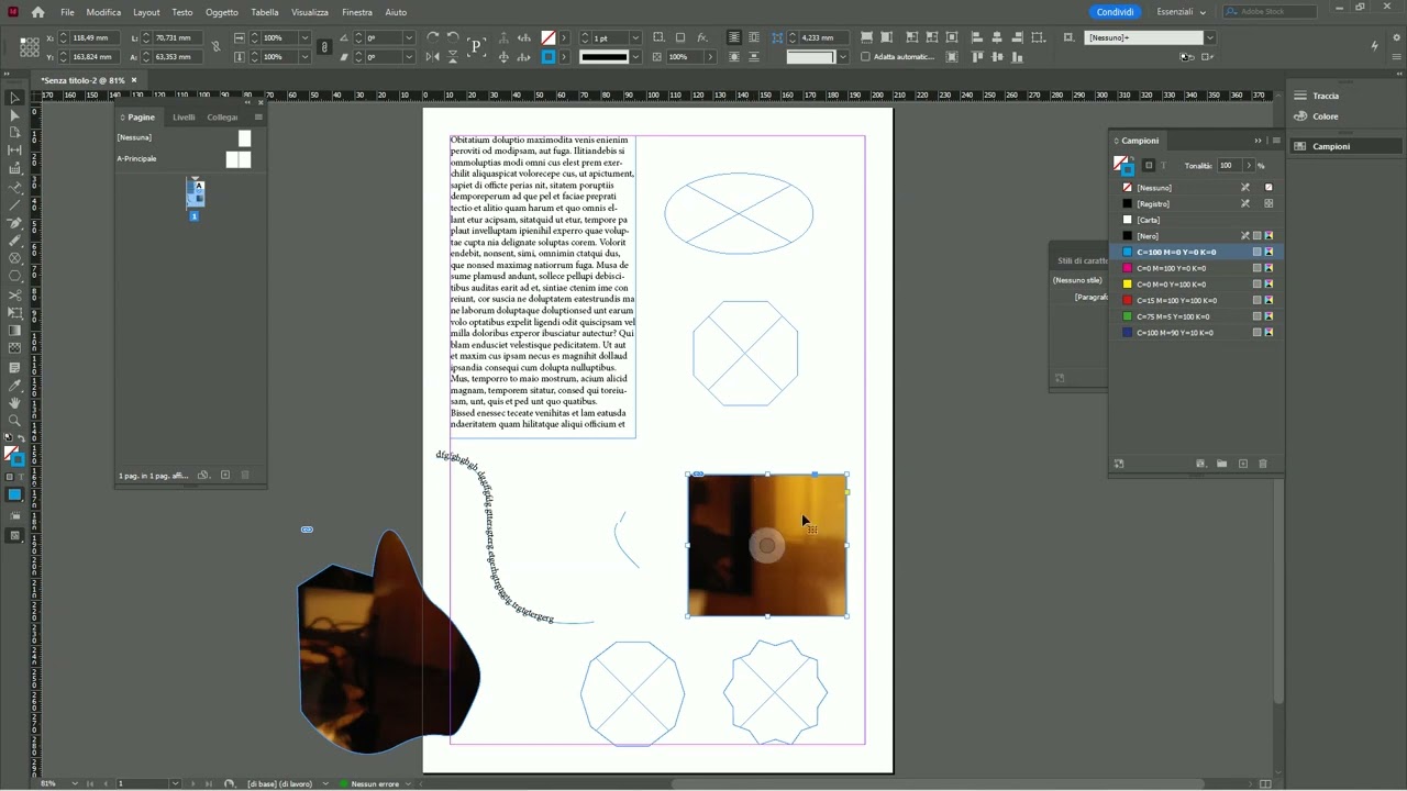 Adobe InDesign: la barra degli strumenti