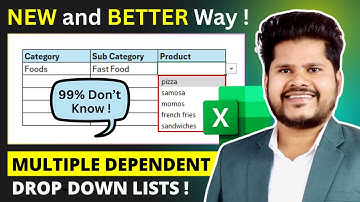 How to Create Multiple Dependent Drop-Down Lists in excel (Easiest Method)
