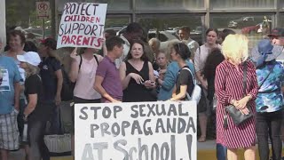 Parents protest over resolution to support Florida's Parental Rights in Education Law