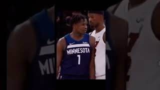Anthony Edwards and Jimmy Butler going at it ￼￼￼￼#shorts #basketball #Anthony Edwards #jimmybutler ￼