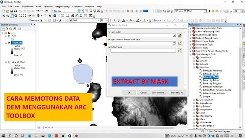 Cara Memotong Data Raster (DEM) Di Arcgis 10.08 #belajarAcgis #tutorialPeta