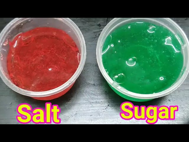 Sugar Slime vs Baking Powder Slime 