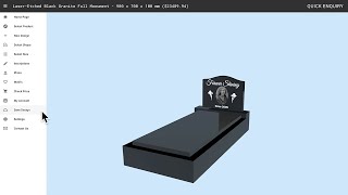 Laser Etched Black Granite Full Monument tutorial