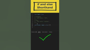 if and else shorthand with ternary operator in javascript #javascript #reactjs
